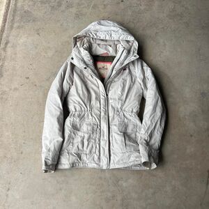 Hollister Rain jacket coat y2k winter fall beige Womens size S